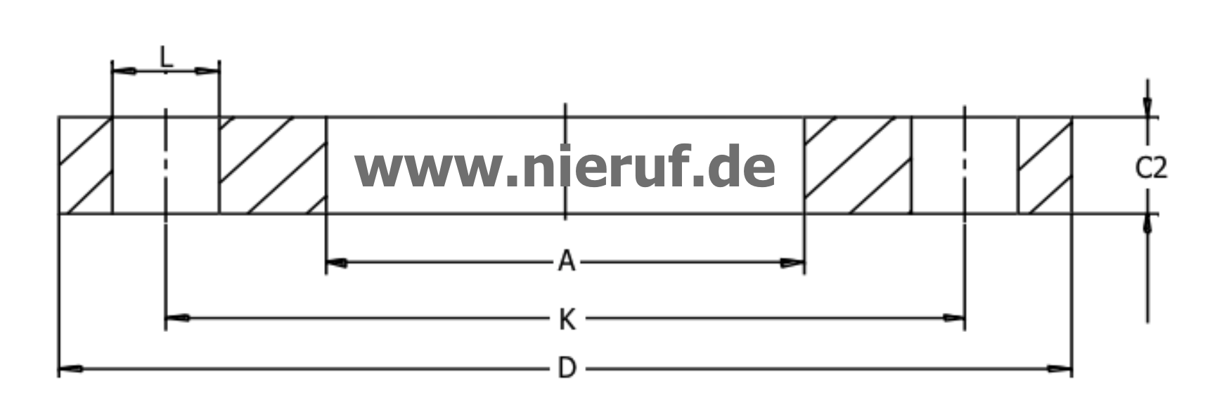 Glatter Flansch DN40 PN10/16/25/40 EN1092-1 01 A 1.4541