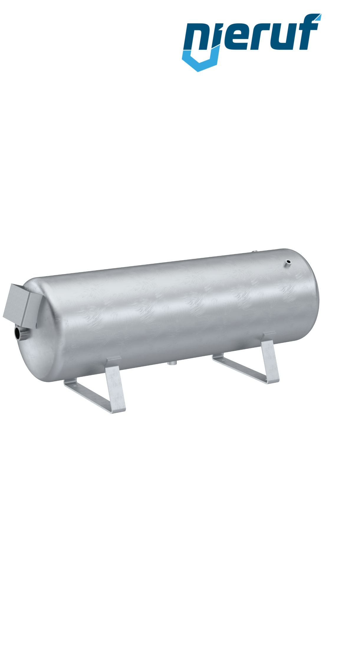 Druckbehälter liegend BE01 90 Liter, 0-11 bar, Stahl feuerverzinkt