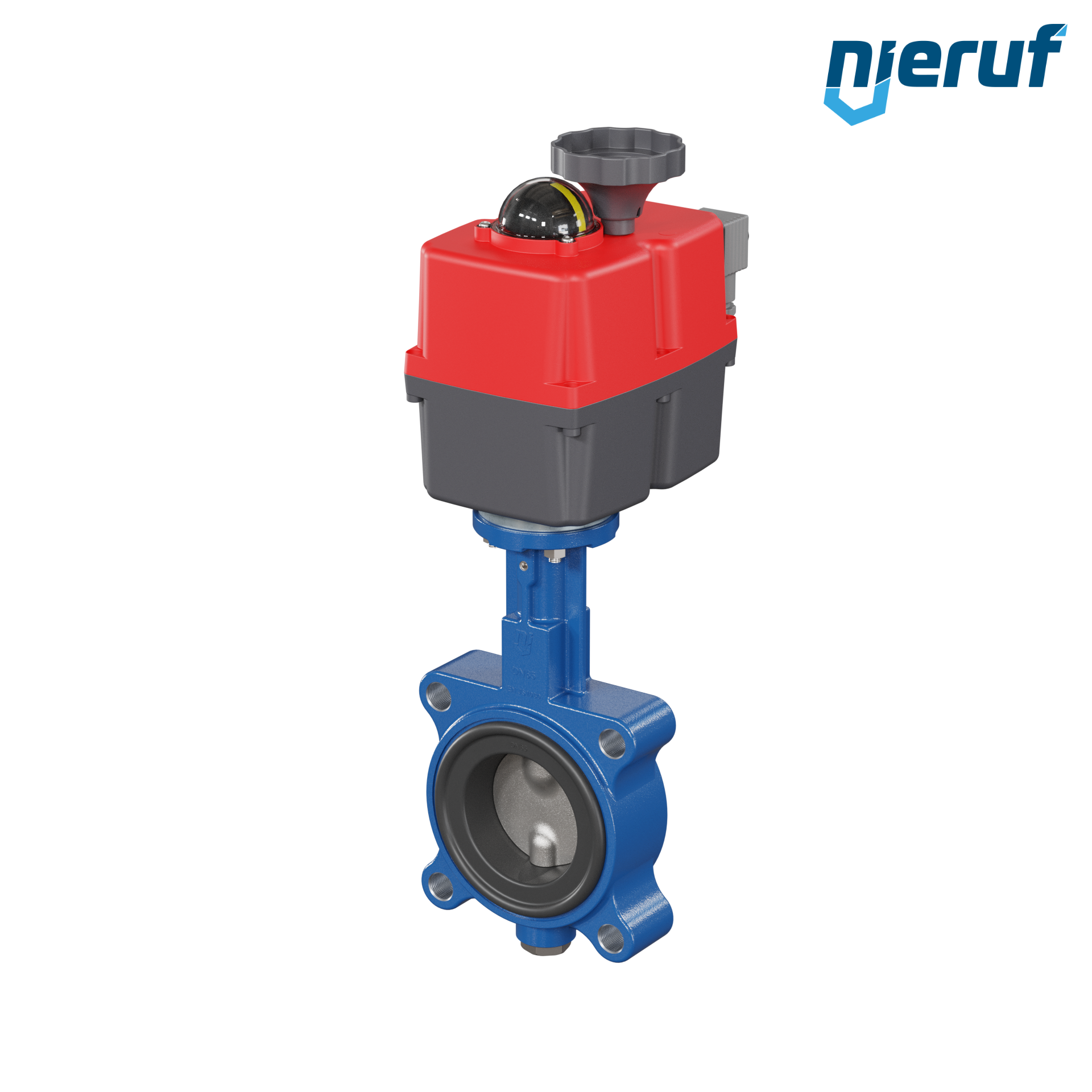 Absperrklappe DN 65 mit Gewindeaugen elektrischer Antrieb 24-240V DVGW Gas