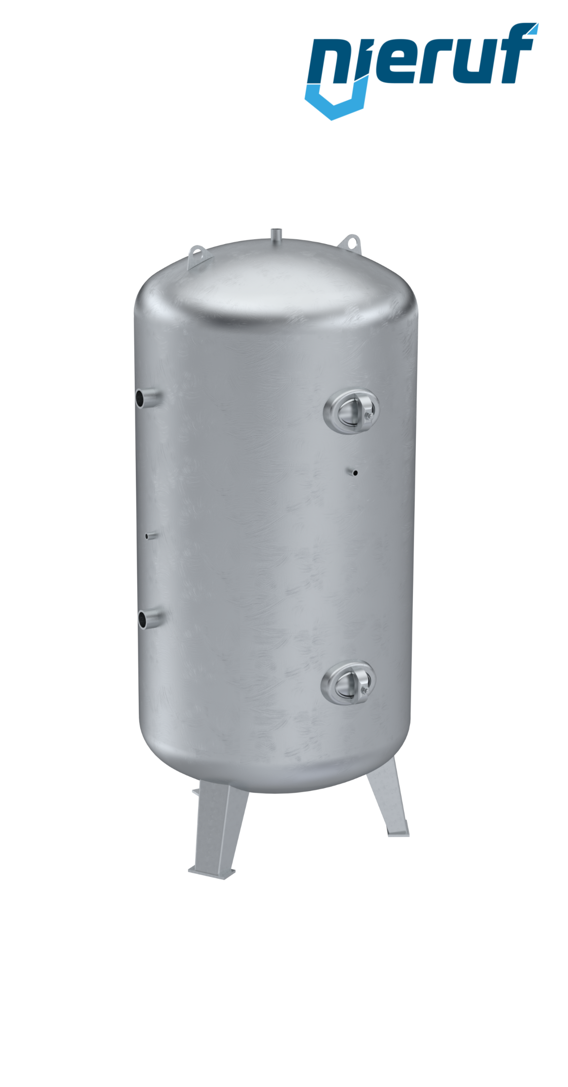Druckluftbehälter stehend BE01 5000 Liter, 0-11 bar, Stahl grundiert, Durchmesser 1600 mm