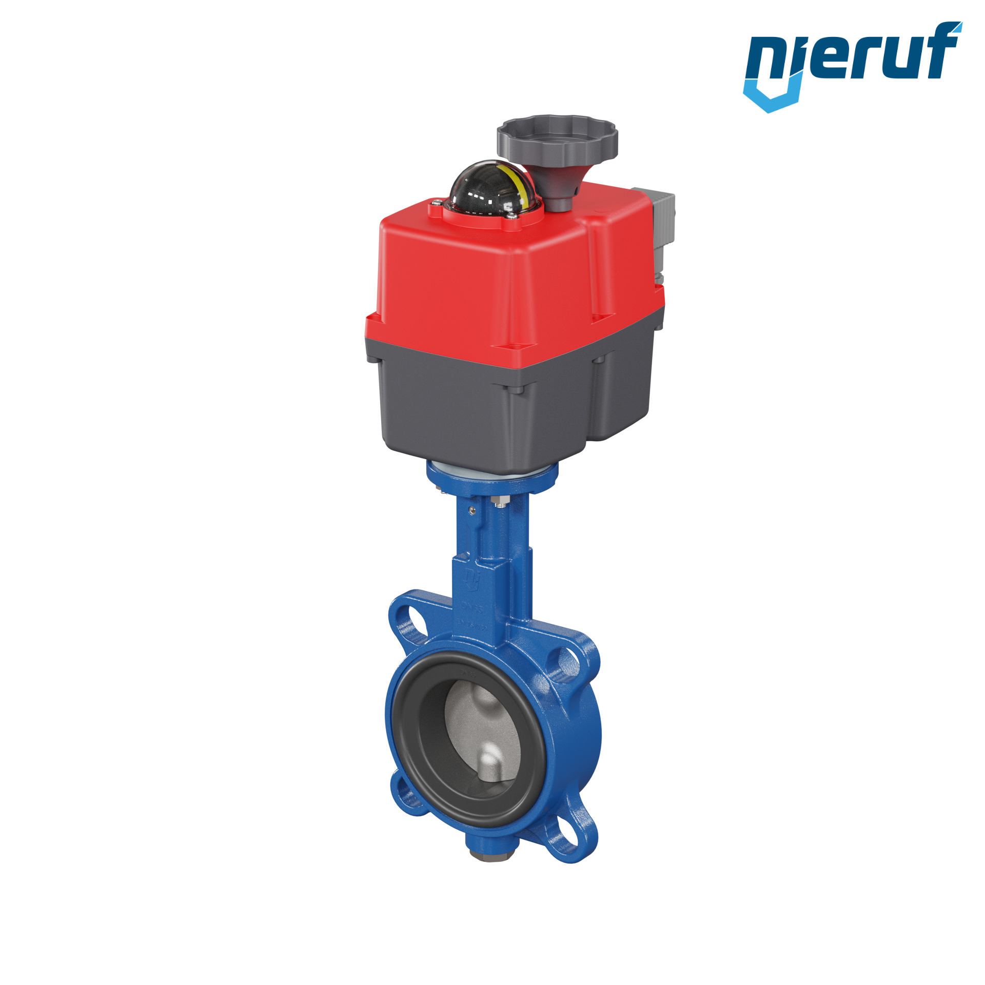 Absperrklappe DN 65 mit Zentrieraugen elektrischer Antrieb 24-240V DVGW Gas