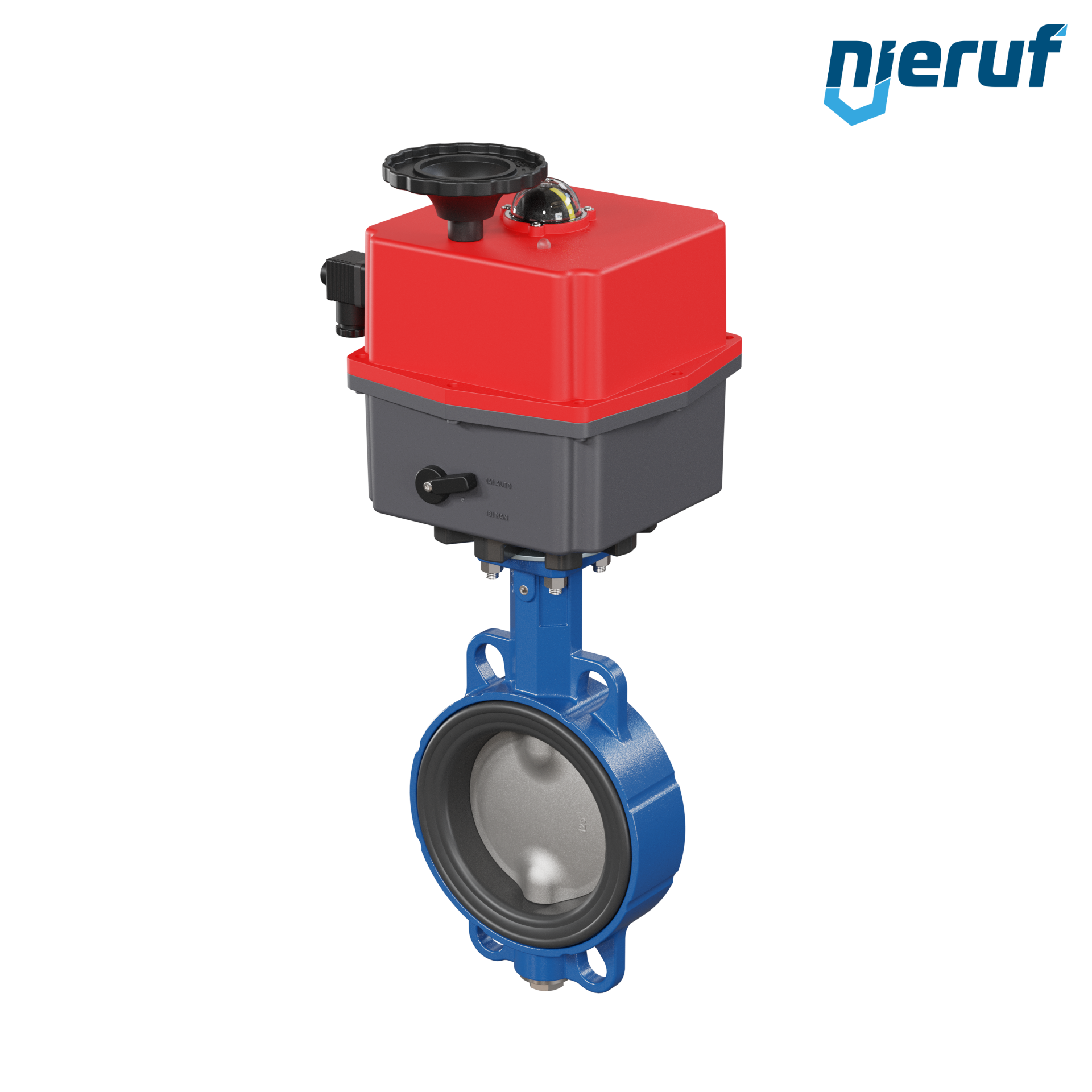 Absperrklappe DN 125 mit Zentrieraugen elektrischer Antrieb 24-240V FPM