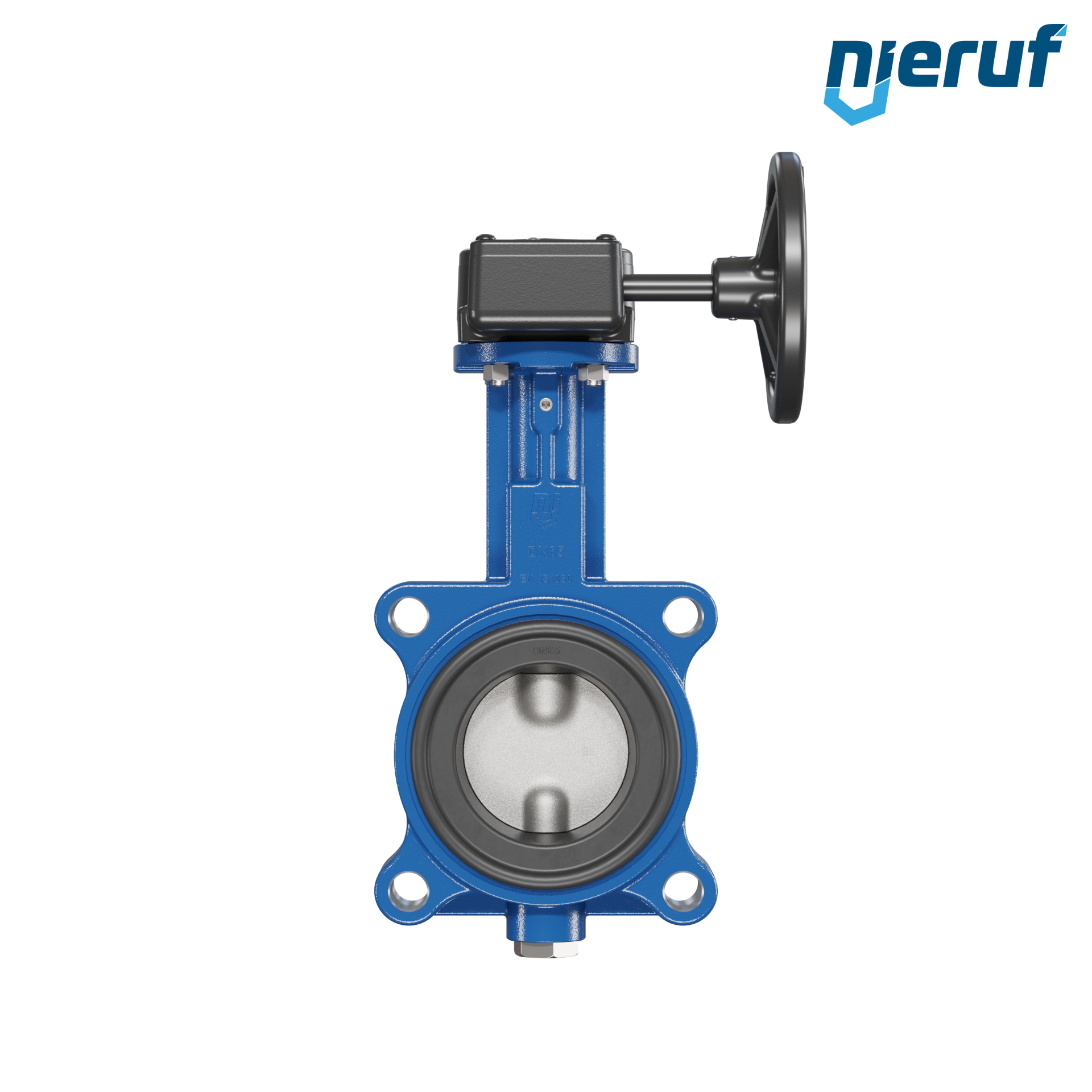 Absperrklappe AK02 DN 65 PN10-PN16 DVGW-Gas Schneckenradgetriebe