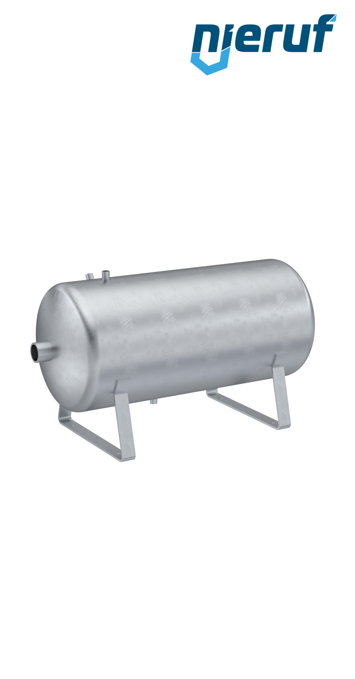 Vakuumbehälter liegend BE03 250 Liter, -1-3 bar, Stahl feuerverzinkt