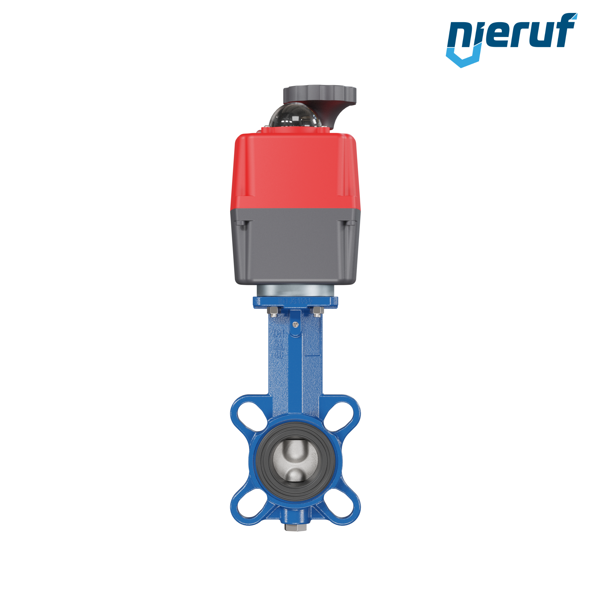 Absperrklappe DN 40 mit Zentrieraugen elektrischer Antrieb 24-240V DVGW Trinkwasser