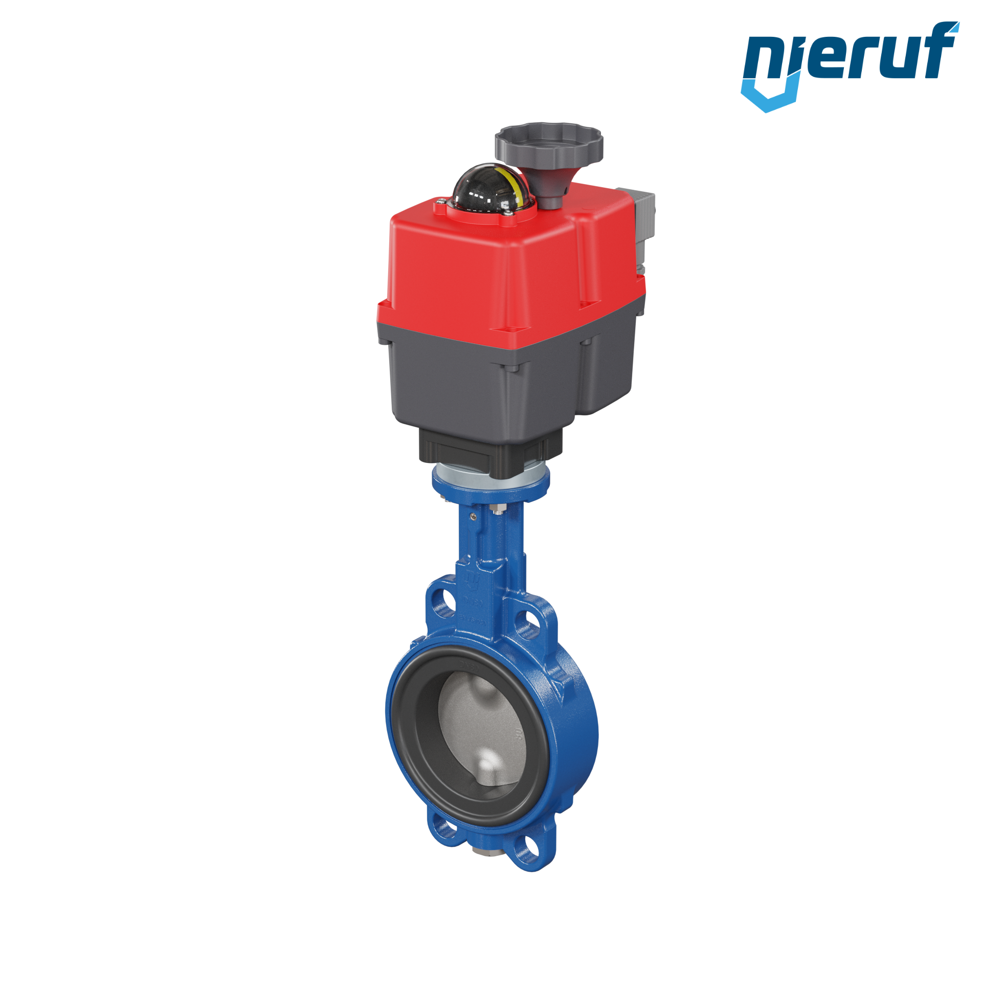 Absperrklappe DN 80 mit Zentrieraugen elektrischer Antrieb 24-240V DVGW Gas