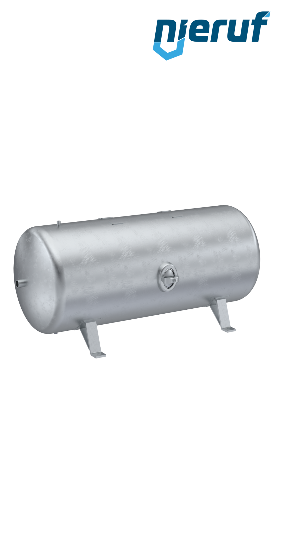 Hochdruckbehälter liegend 750 Liter, 0-41 bar, Stahl feuerverzinkt