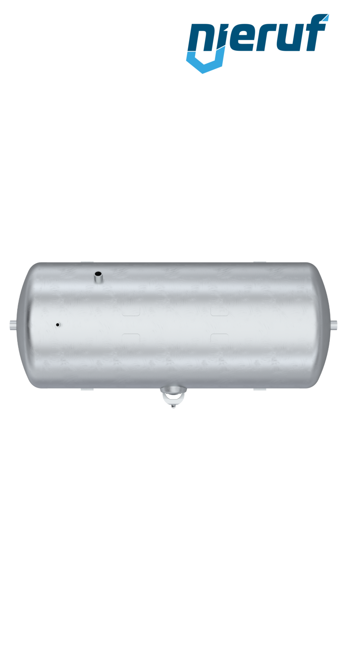 Hochdruckbehälter liegend 250 Liter, 0-36 bar, Stahl feuerverzinkt