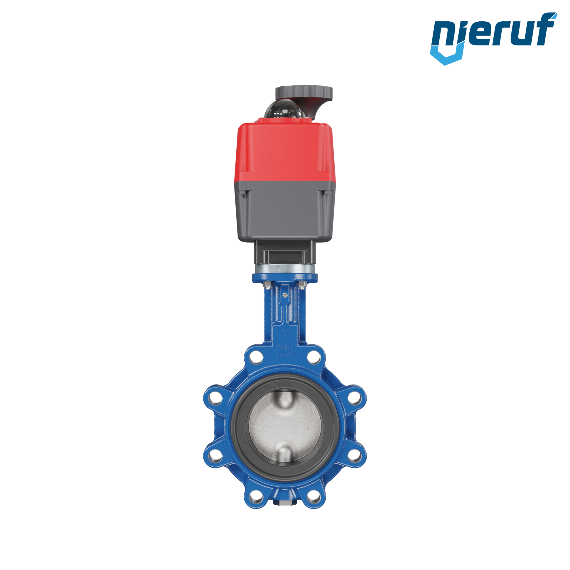 Absperrklappe DN 80 mit Gewindeaugen elektrischer Antrieb 24-240V DVGW Trinkwasser