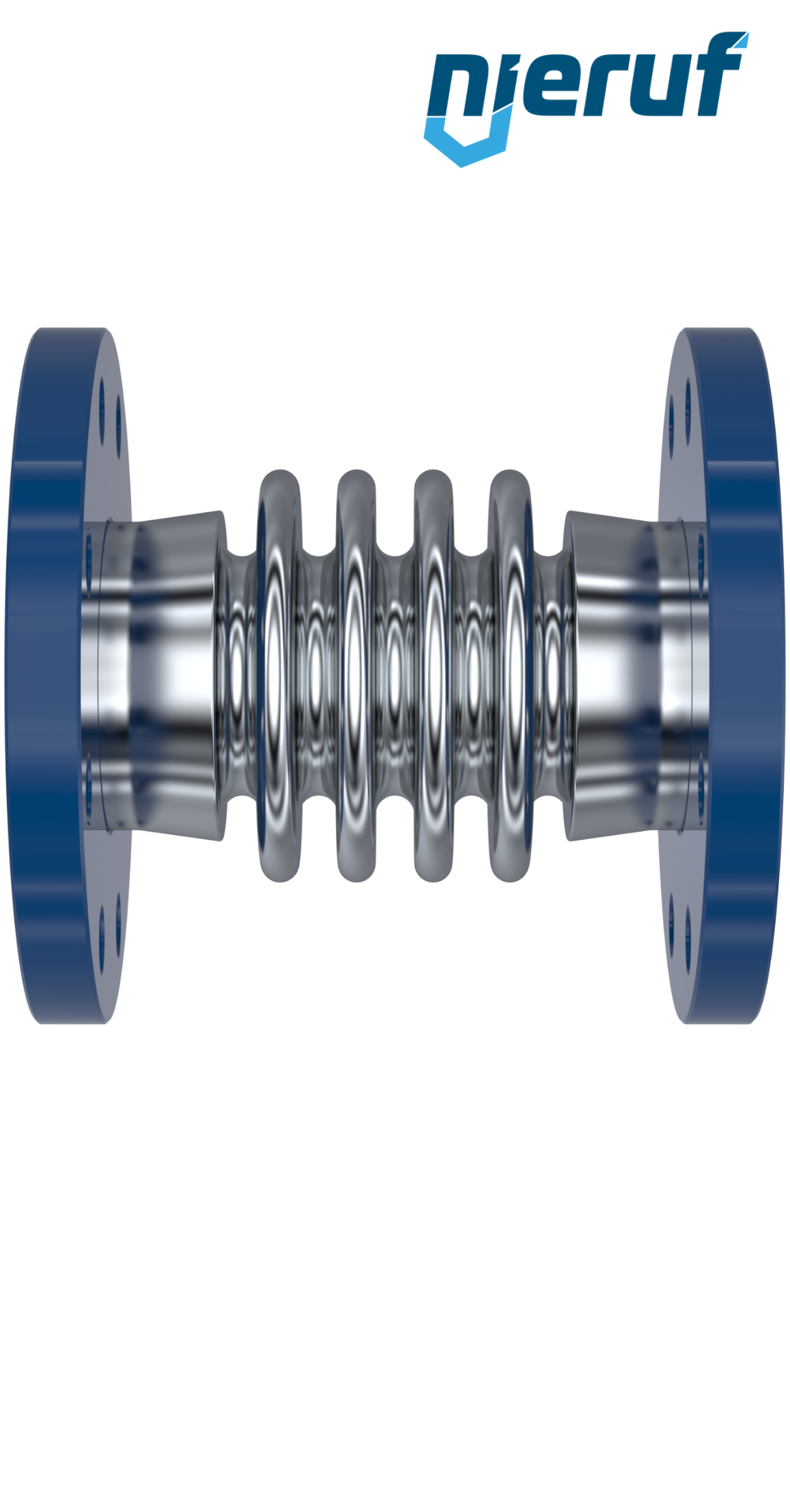 Axialkompensator DN65 Typ KP05 Festflansch und Edelstahl-Faltenbalg