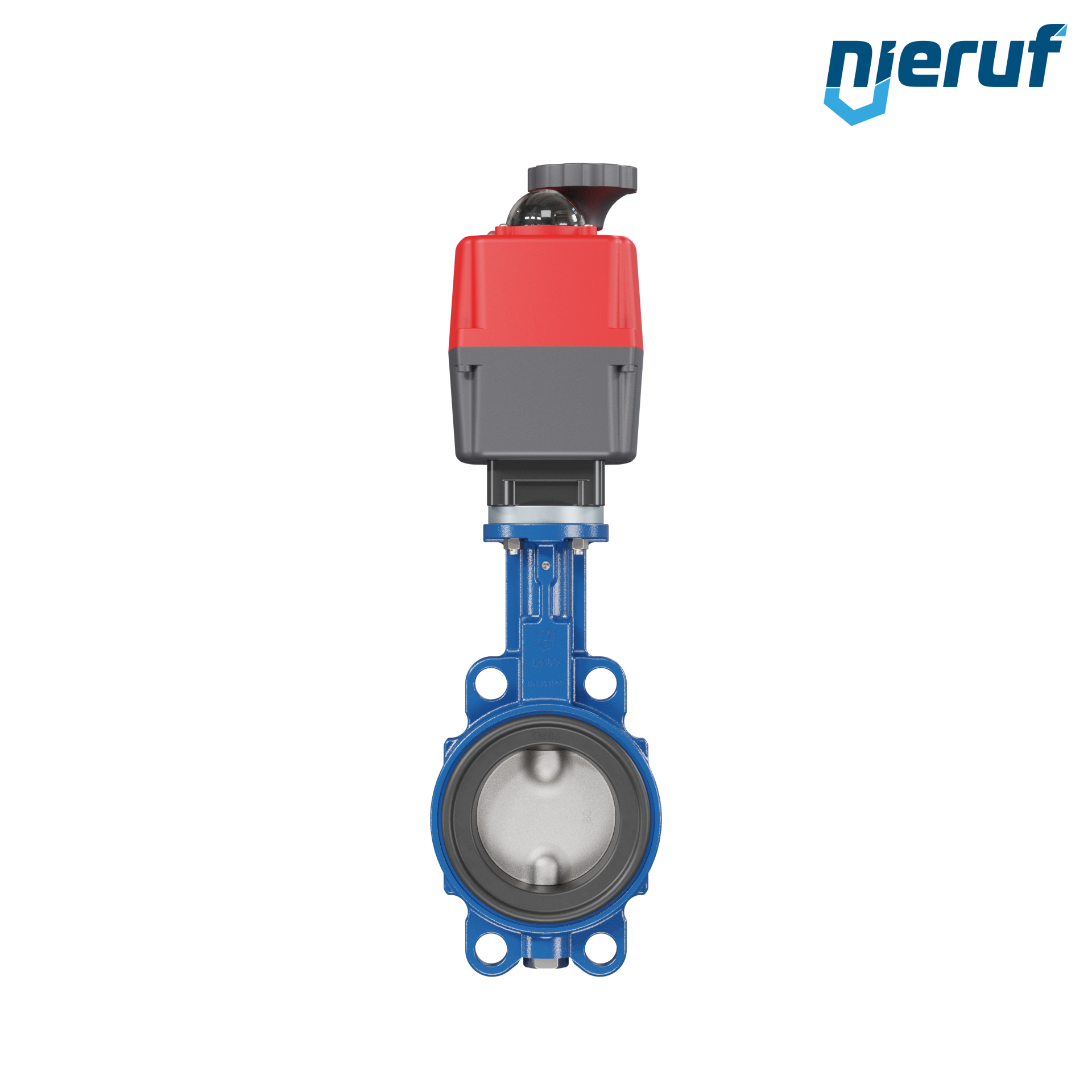 Absperrklappe DN 80 mit Zentrieraugen elektrischer Antrieb 24-240V DVGW Gas