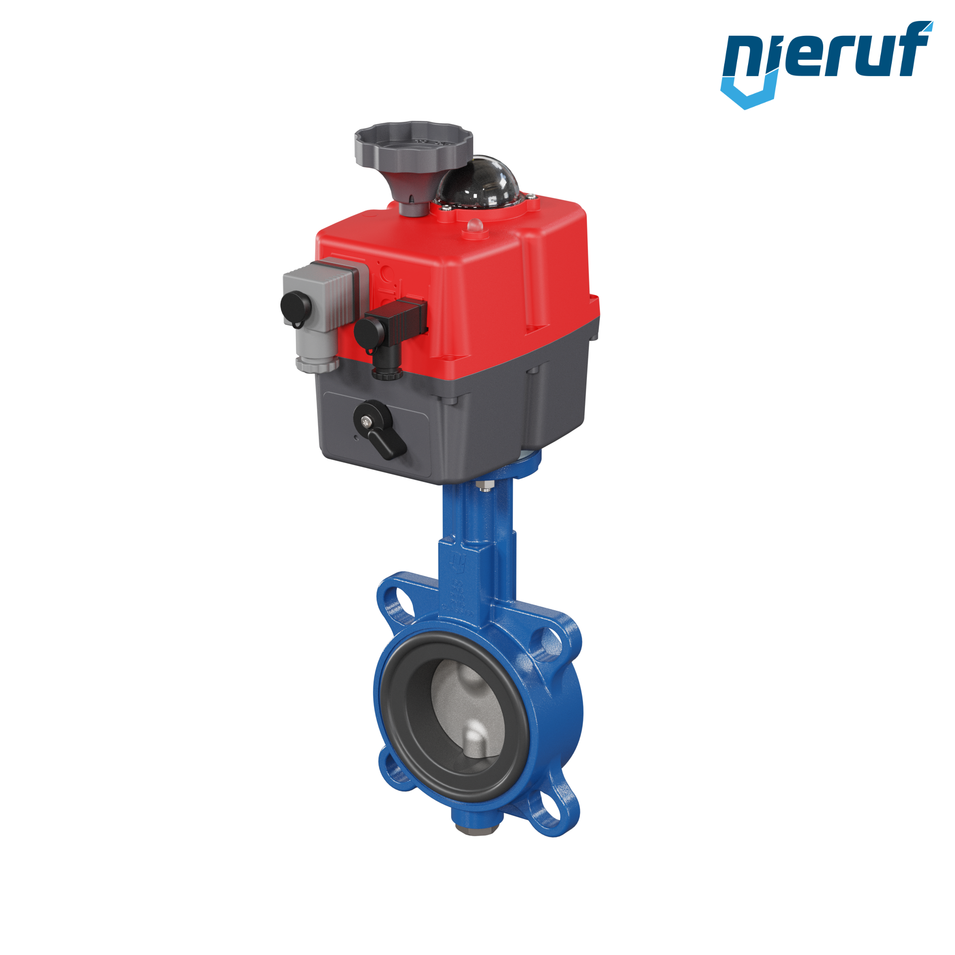 Absperrklappe DN 65 mit Zentrieraugen elektrischer Antrieb 24-240V DVGW Trinkwasser