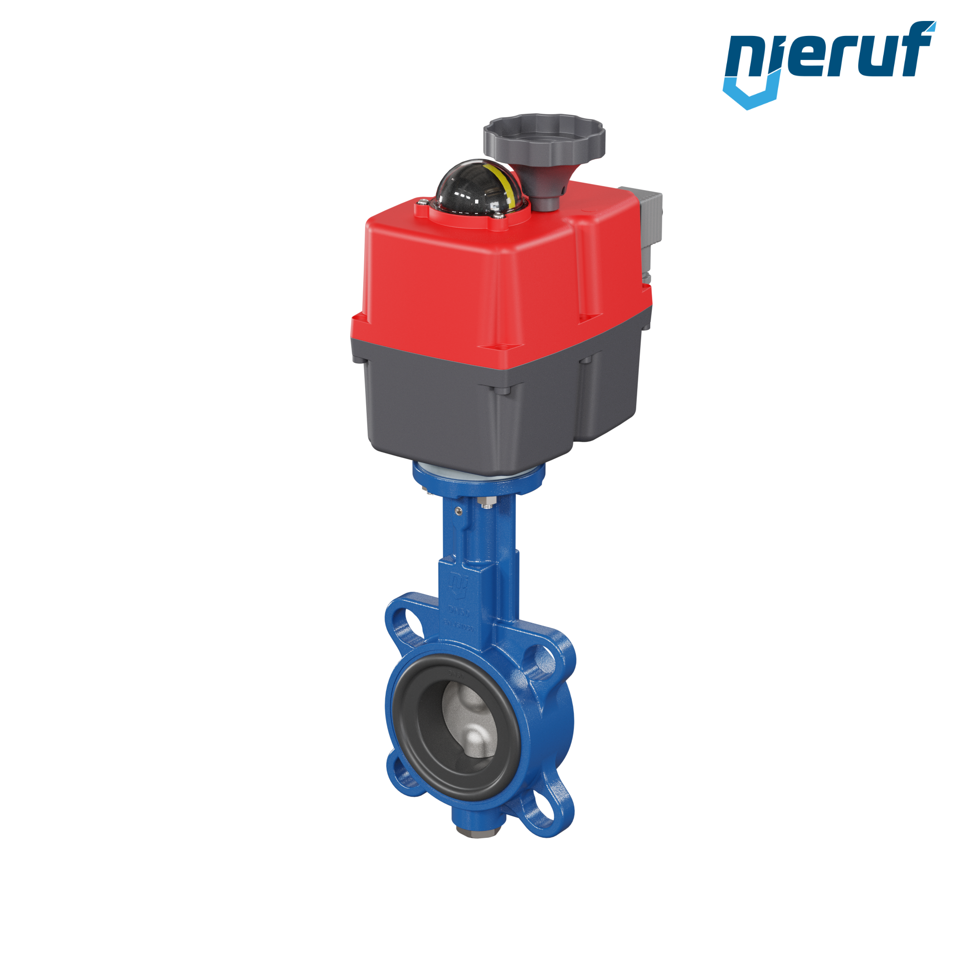 Absperrklappe DN 50 mit Zentrieraugen elektrischer Antrieb 24-240V DVGW Gas