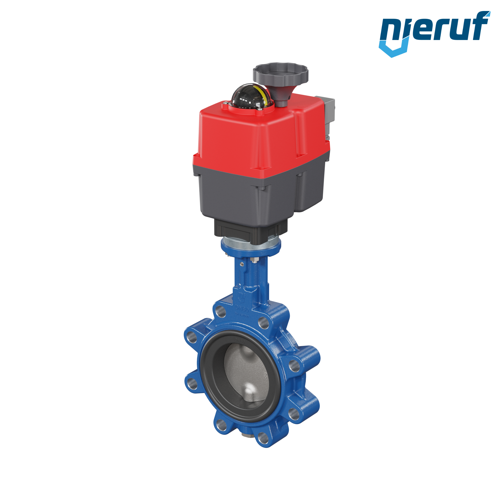 Absperrklappe DN 80 mit Gewindeaugen elektrischer Antrieb 24-240V DVGW Trinkwasser